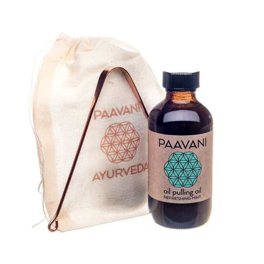 Mint Oral Care Ritual | Ayurvedic Oil Pulling & Tongue Cleaning