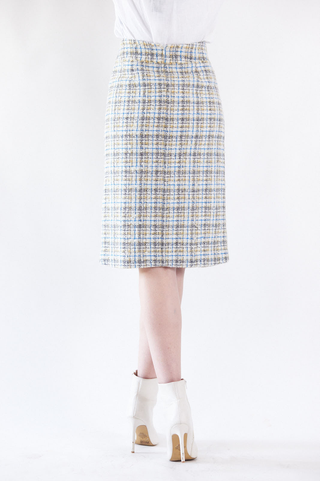 Luxe Plaid Tweed Pencil Skirt – Women’s Chic Tweed Skirt | Mauve Daisy