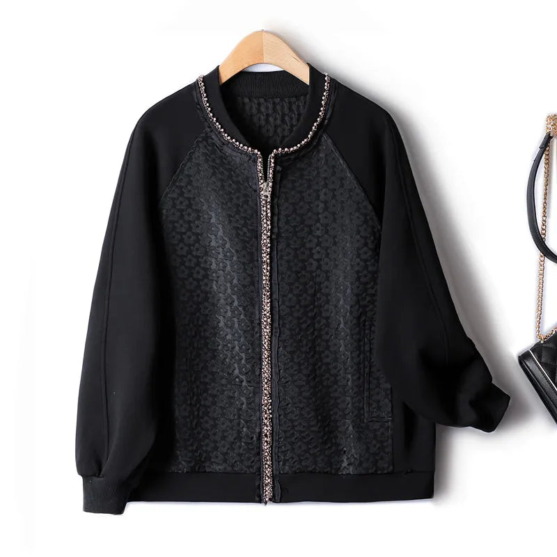 Jackets For Women Beaded Jacquard Short Coat Autumn Straight Things | Yellow Angel