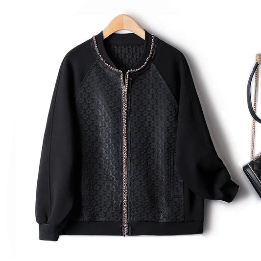 Jackets For Women Beaded Jacquard Short Coat Autumn Straight Things | Yellow Angel