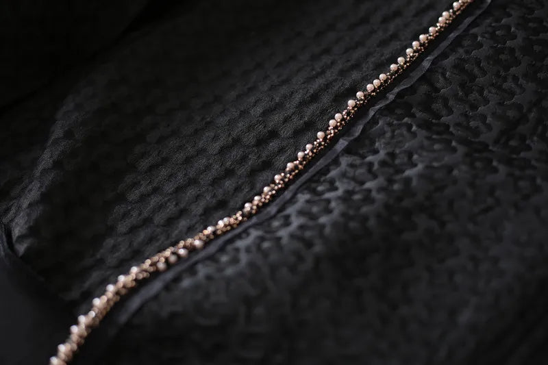 Jackets For Women Beaded Jacquard Short Coat Autumn Straight Things | Yellow Angel