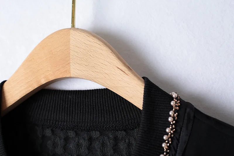 Jackets For Women Beaded Jacquard Short Coat Autumn Straight Things | Yellow Angel