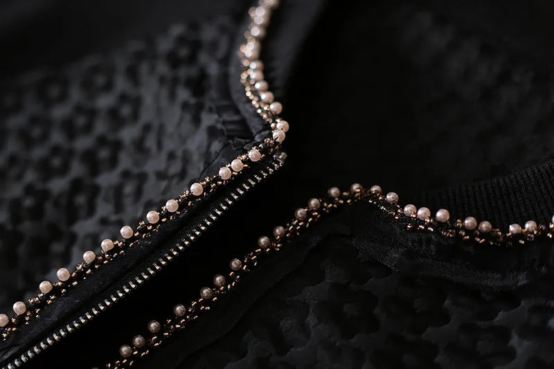 Jackets For Women Beaded Jacquard Short Coat Autumn Straight Things | Yellow Angel