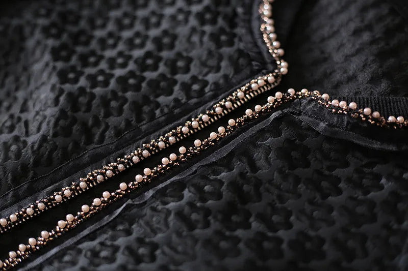 Jackets For Women Beaded Jacquard Short Coat Autumn Straight Things | Yellow Angel