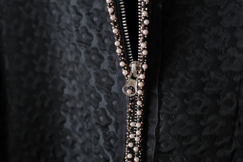 Jackets For Women Beaded Jacquard Short Coat Autumn Straight Things | Yellow Angel