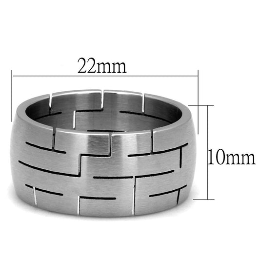 High polished (no plating) Stainless Steel Ring with No Stone