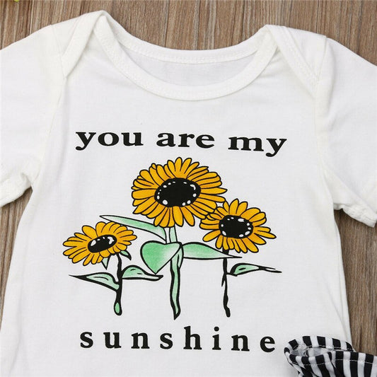Toddler Kids Baby Girls Sunflower Tops Romper