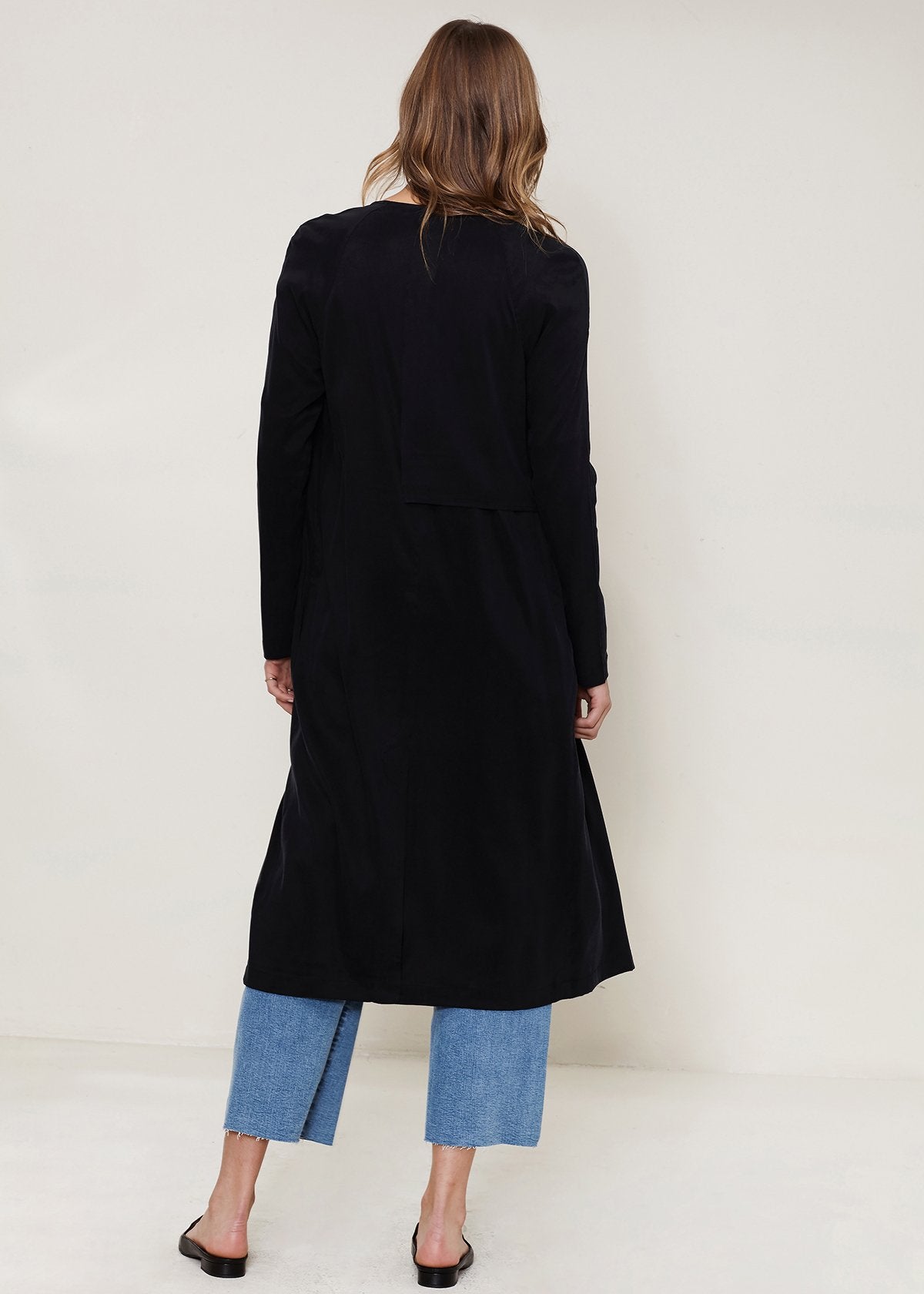 Women's Wrap Trench Coat In Black | Lemon Hera