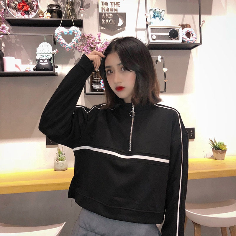 Winter Korean Women Hoodies Sweatshirts Pullovers | Ivory Erebus