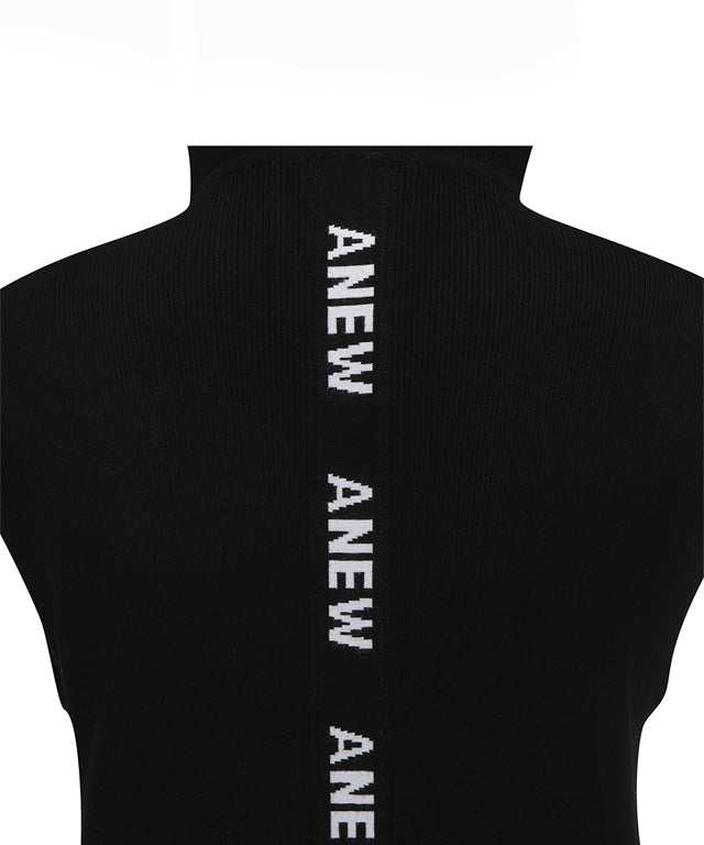 ANEW Golf: Women Logo Point Hoodie Vest - Black | Amethyst Lucy