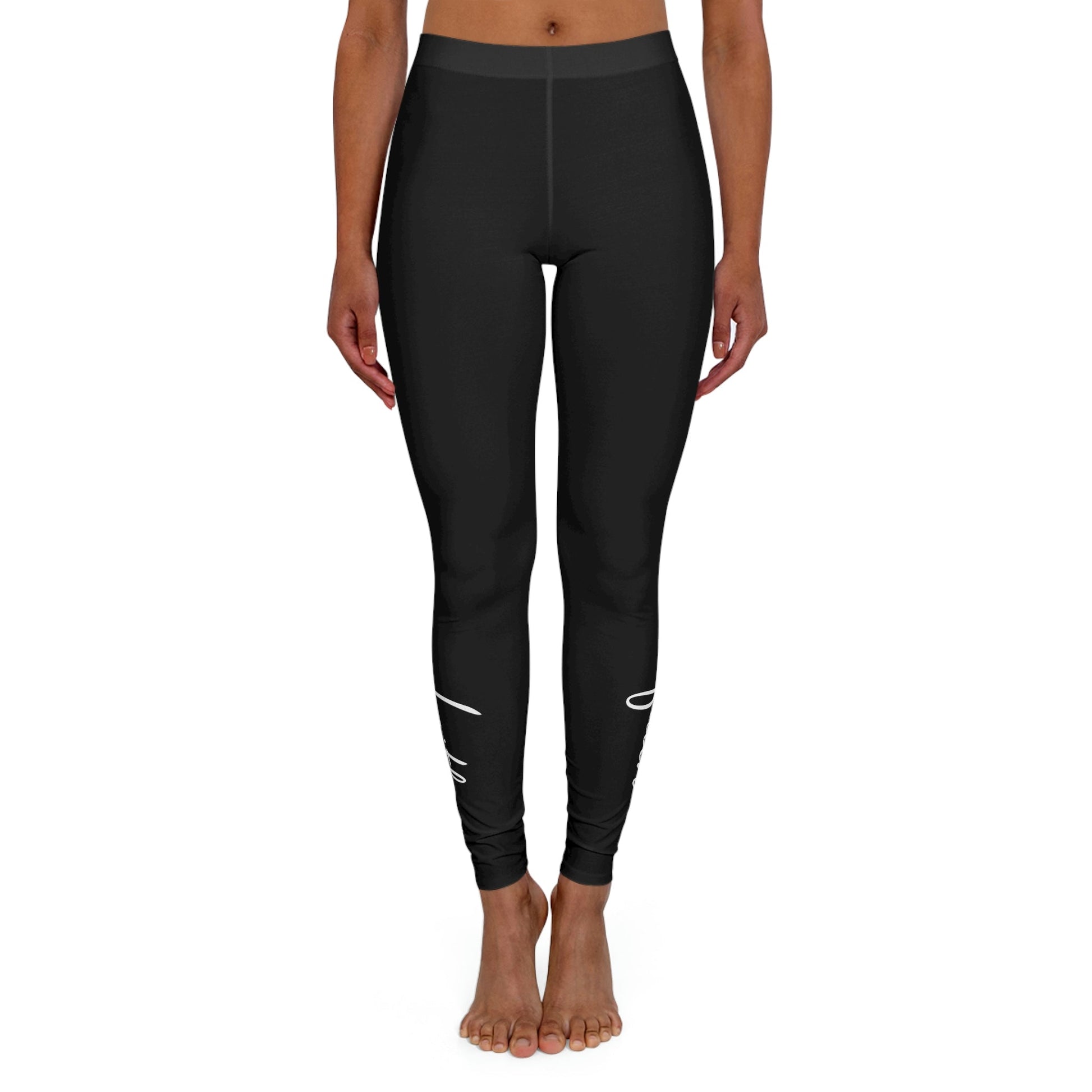 Womens Black Fitness Leggings - Faith Christian Inspiration | Grey Coco