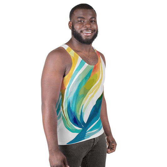 Mens Stretch Fit Tank Top - Strength and Courage Design