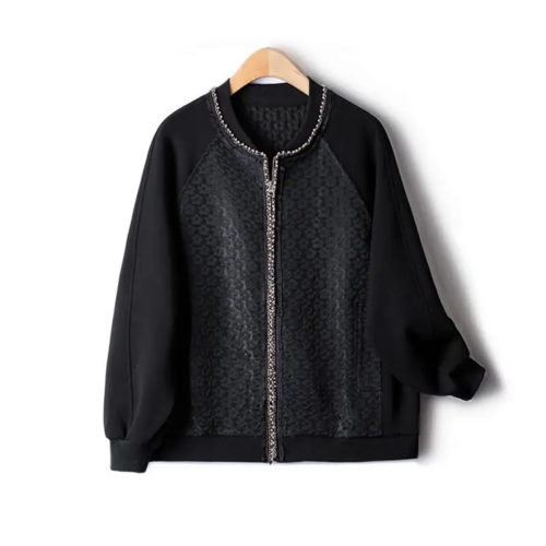 Jackets For Women Beaded Jacquard Short Coat Autumn Straight Things | Yellow Angel