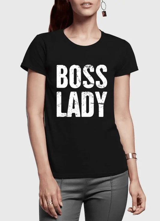 Boss Lady Women’s T-Shirt – Empowering Half Sleeves Graphic Tee | Scorpius