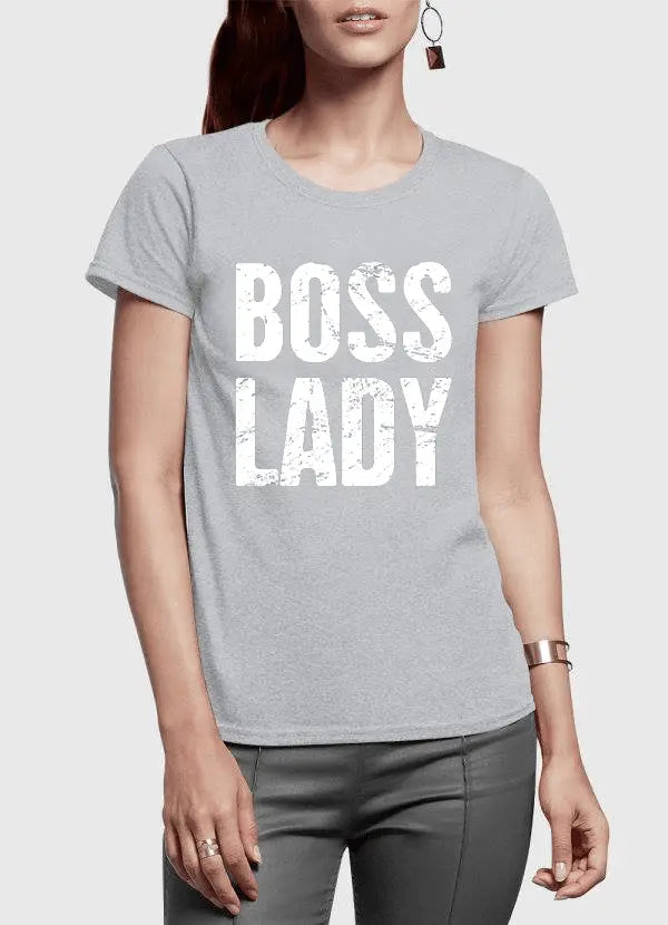 Boss Lady Women’s T-Shirt – Empowering Half Sleeves Graphic Tee | Scorpius