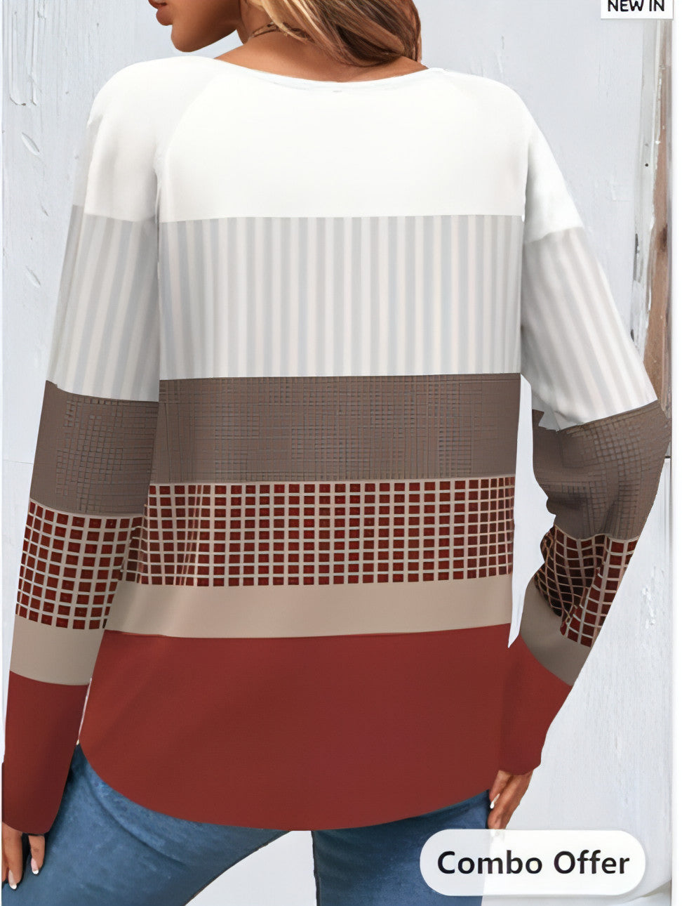 Long Sleeve T-shirt Women Button | Carmine Juneberry