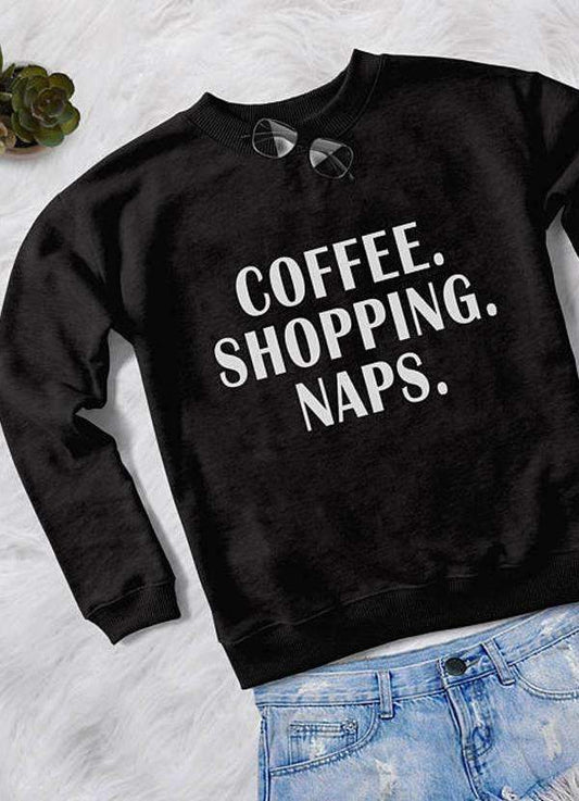 COFFEE SHOPPING NAPS WOMEN SWEAT SHIRT | Scorpius