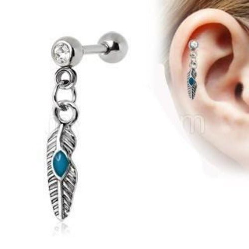 Tribal Feather Cartilage Earring
