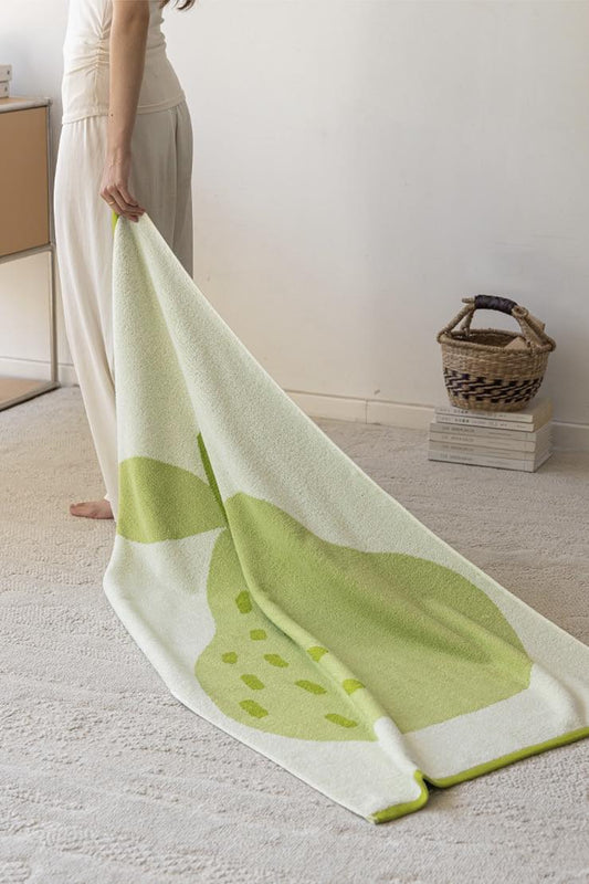 Cute Whimsical Pear Bath Towel - Ultra Soft, Absorbent, 100% Staple Co