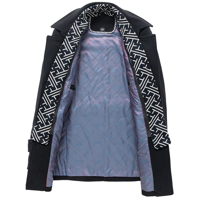 Winter Scarf Detachable Scarf Jackets Men's Wool Coats | Teal Simba