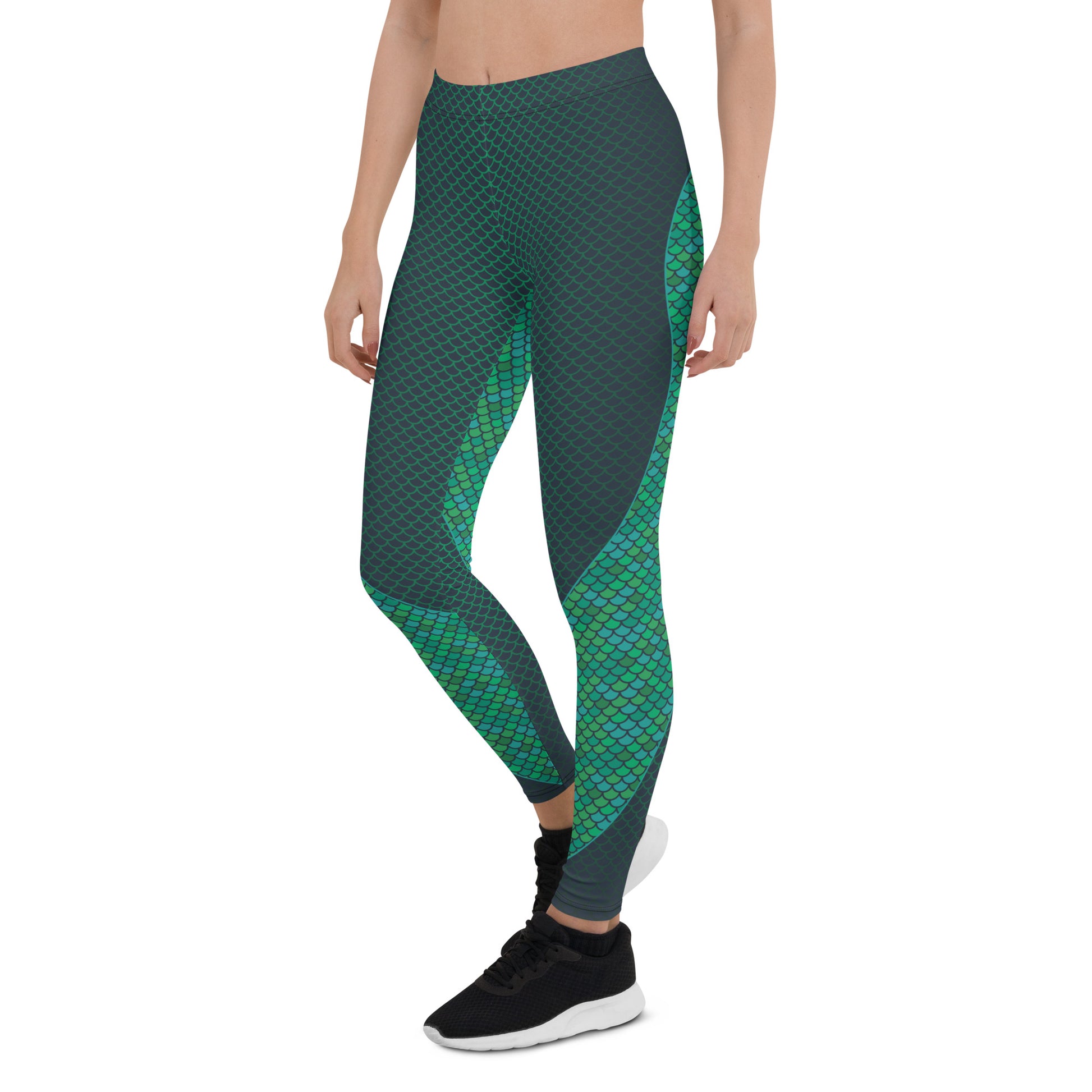 Green Mermaid Leggings for Women | Maroon Sooty
