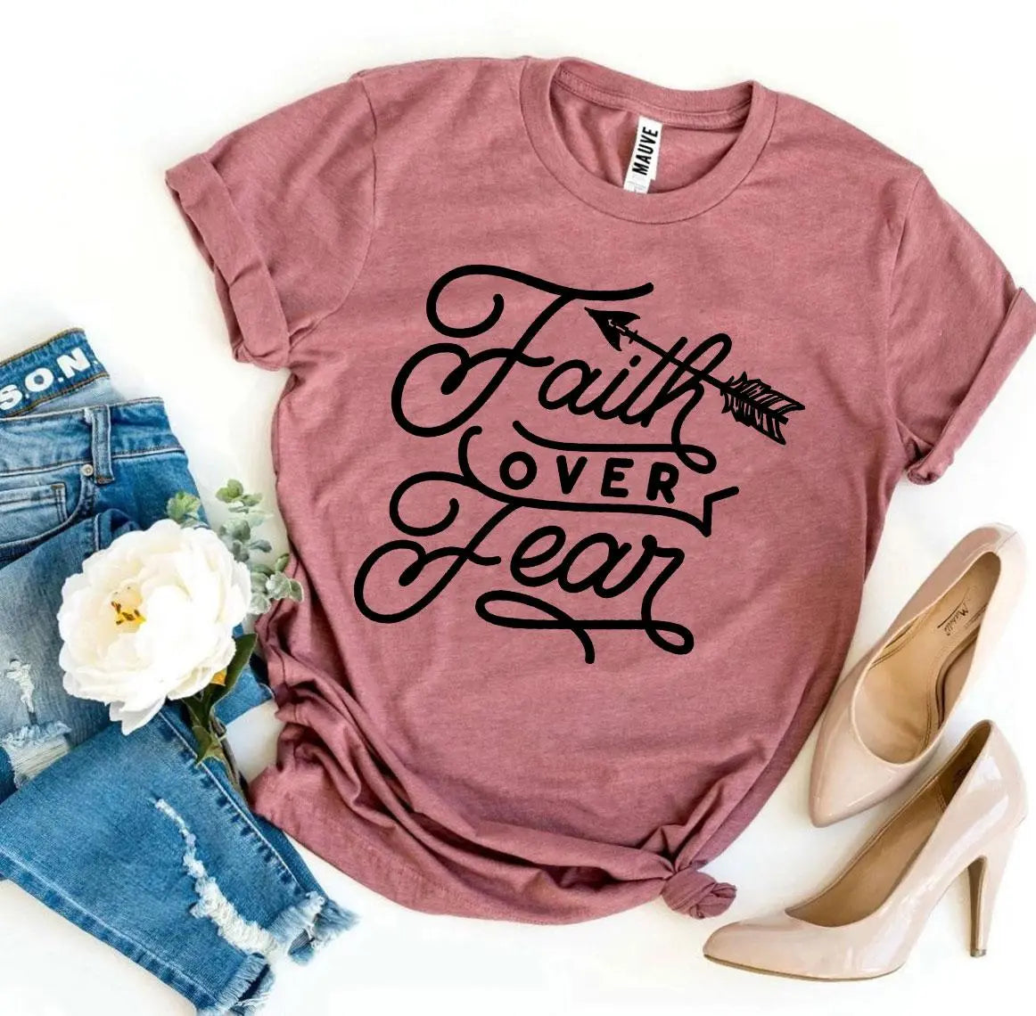 Faith Over Fear Women’s T-Shirt | Agate