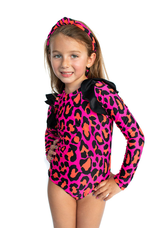 Pink Animal One Piece Swimsuit - Kids Swimwear