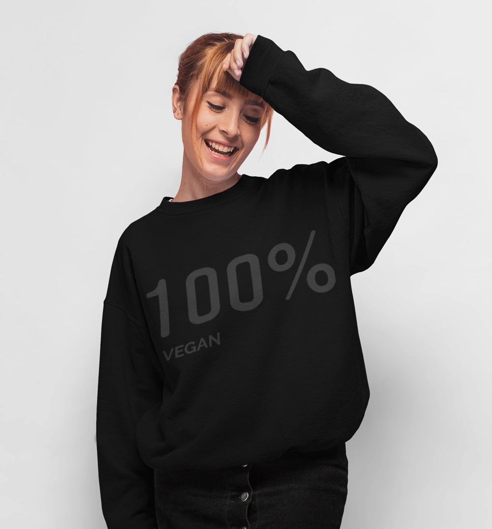 Womens 100% Vegan Logo Sweatshirt | Yellow Pandora
