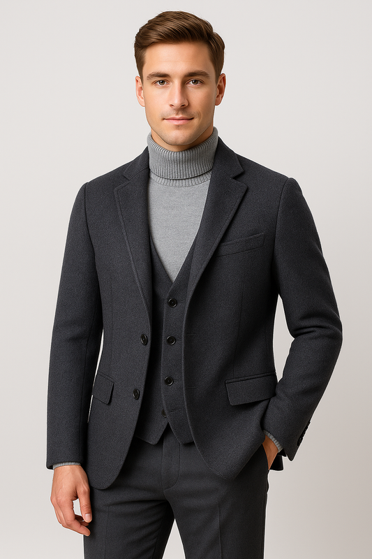RoyalForm™ Men's Wool Coat – Luxury & Warmth for Winter
