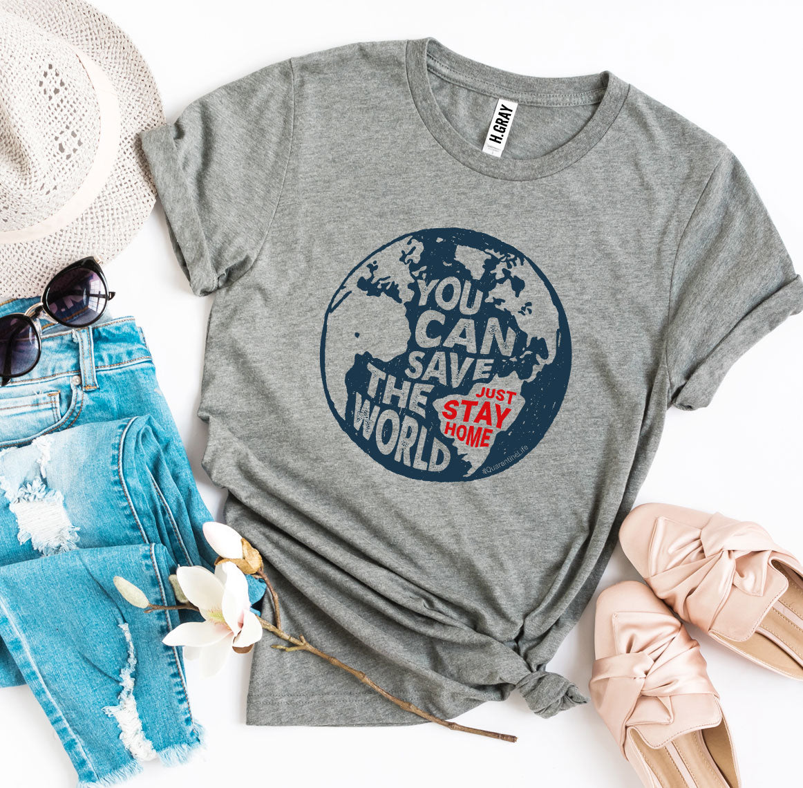 You Can Save The World T-shirt | Soft Bella Canvas Graphic Tee | Agate