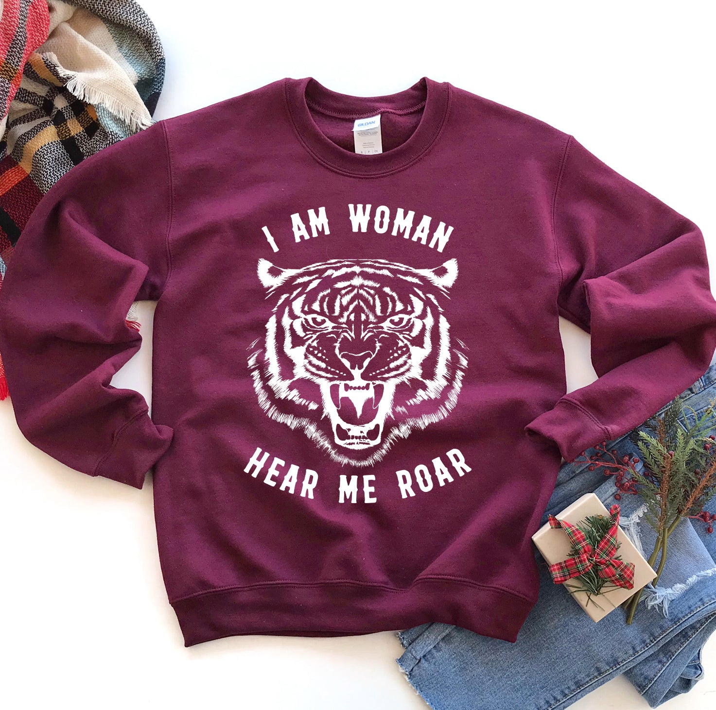 I Am Women Hear Me Roar Sweatshirt | Agate