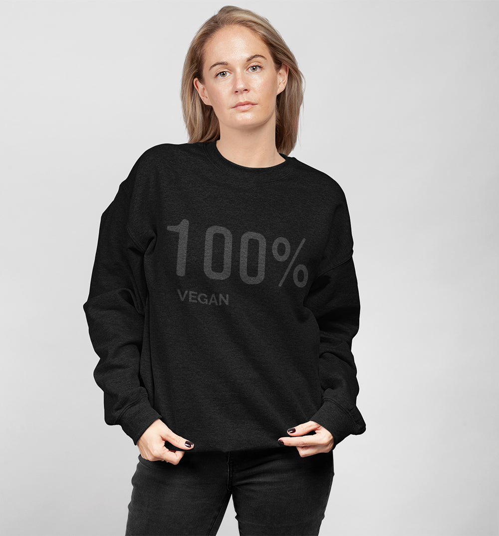 Womens 100% Vegan Logo Sweatshirt | Yellow Pandora