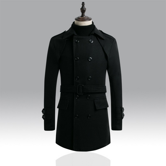 MetroTailor™ Men's Wool Coat – Refined Elegance & Comfor