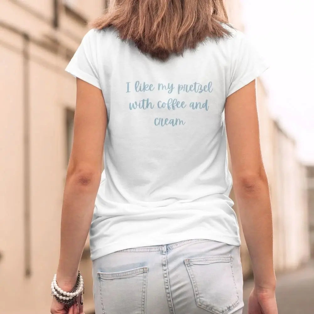 Womens Life is Like a Pretzel T-Shirt – 100% Cotton, Classic Fit, Print on Back | Yellow Pandora