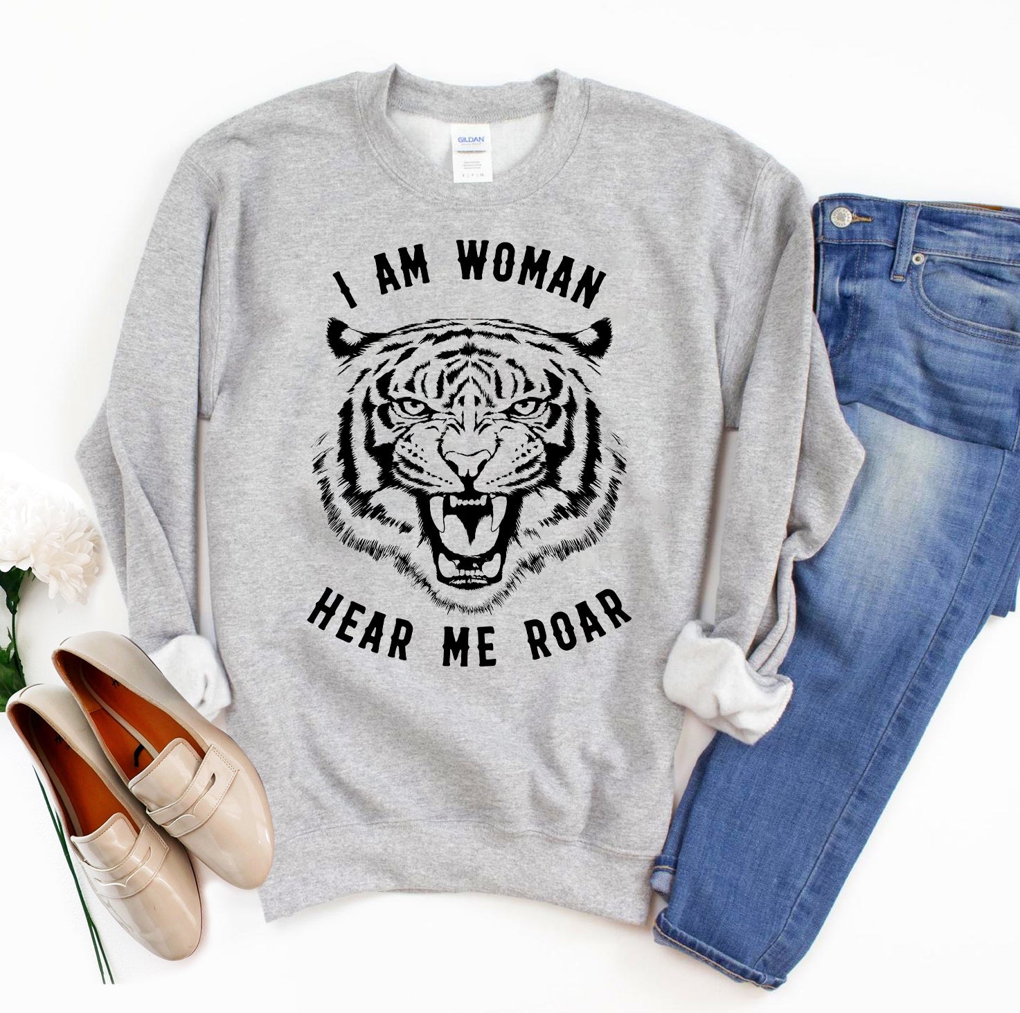 I Am Women Hear Me Roar Sweatshirt | Agate