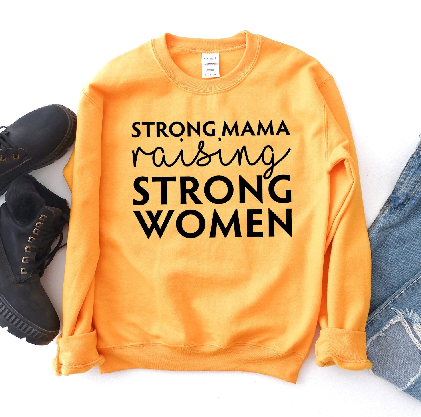 Strong Mama Raising Strong Women Sweatshirt | Agate