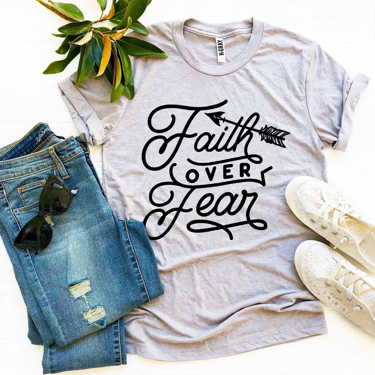 Faith Over Fear Women’s T-Shirt | Agate