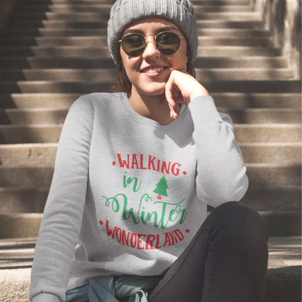 Womens Winter Wonderland Sweatshirt | Yellow Pandora