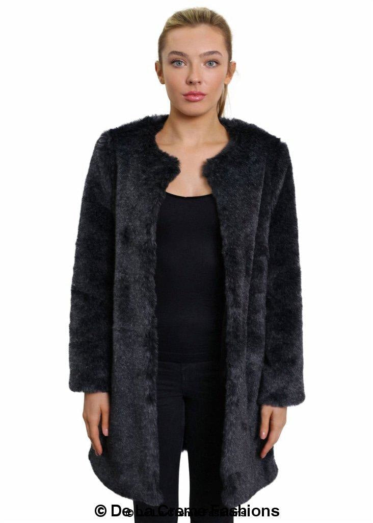 De La Creme Womens Faux Fur Classic Coat | Rose Eleusis