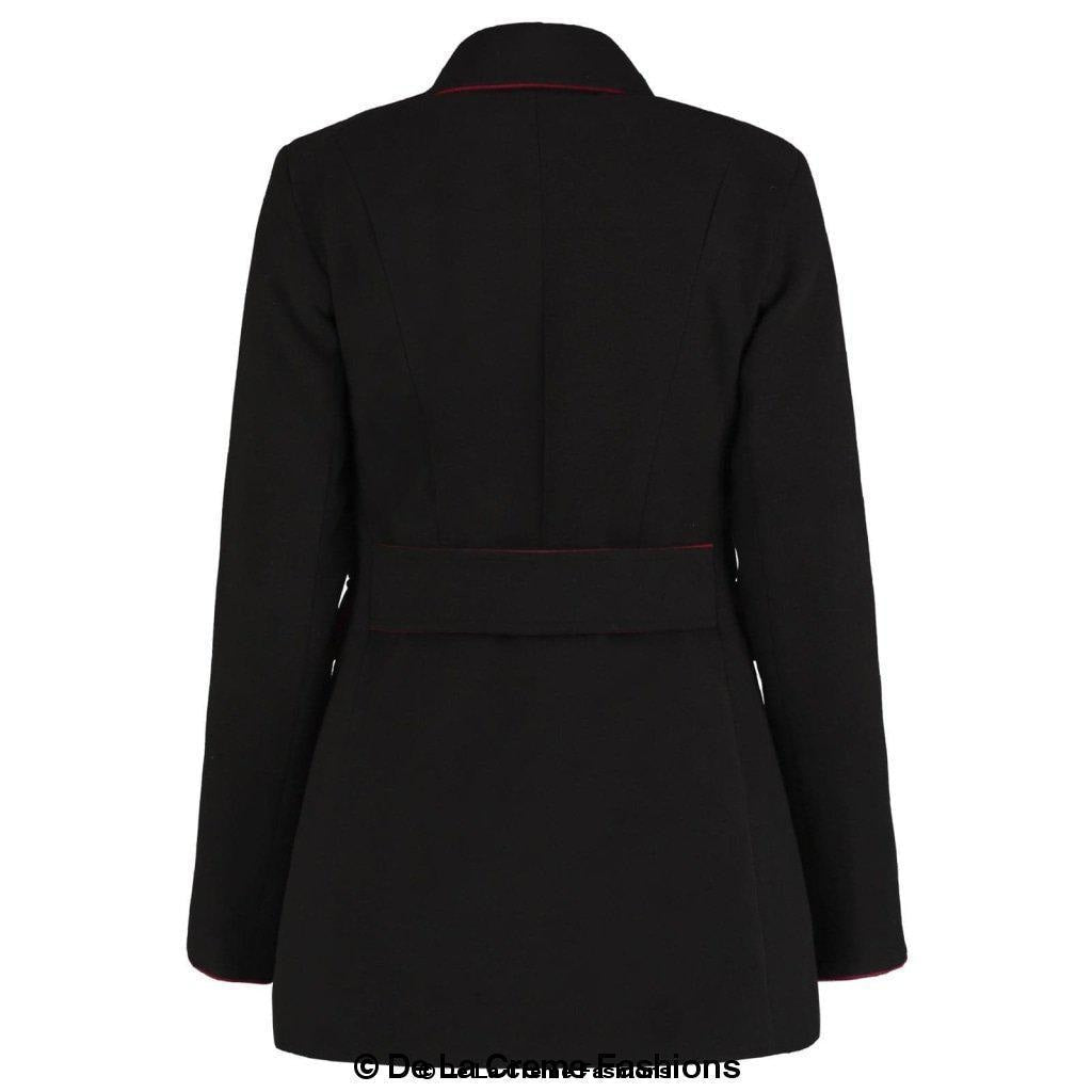 De La Creme Womens Military Style Pea Coat | Rose Eleusis