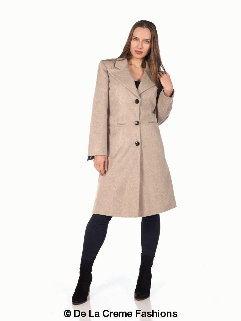 De La Creme - Women's Mohair Blend Longline Winter Coat | Rose Eleusis