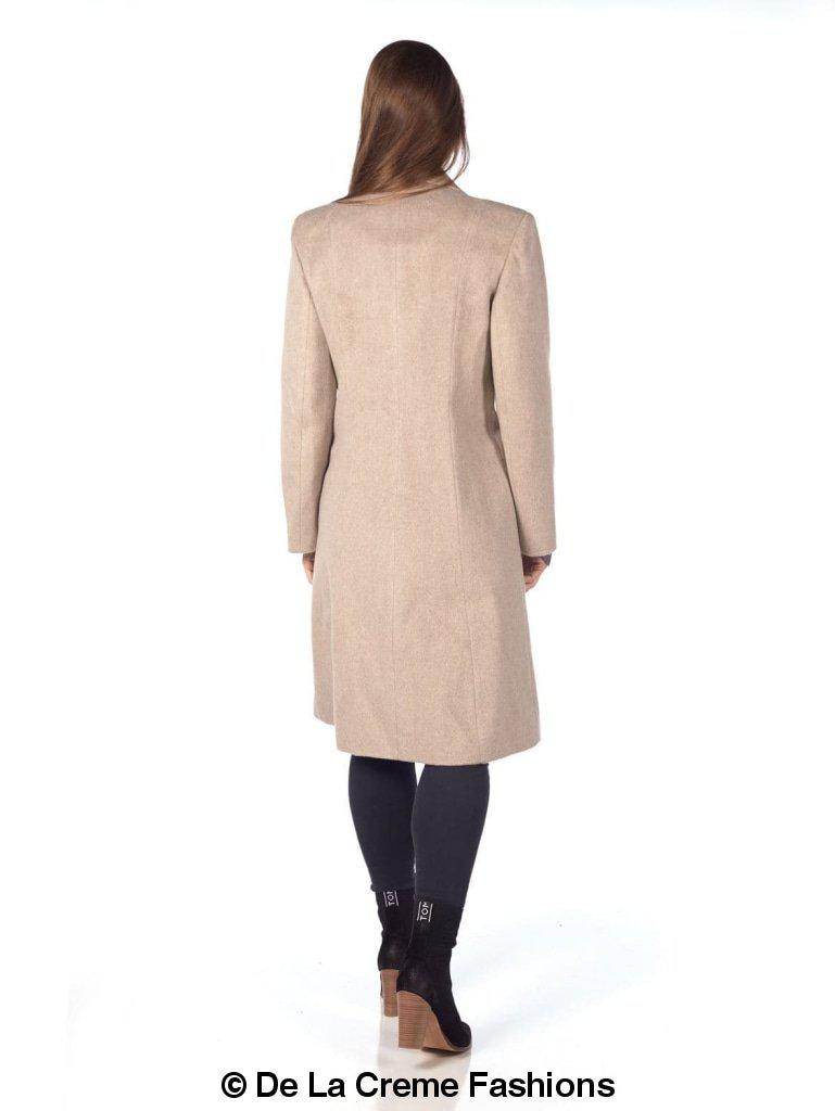 De La Creme - Women's Mohair Blend Longline Winter Coat | Rose Eleusis
