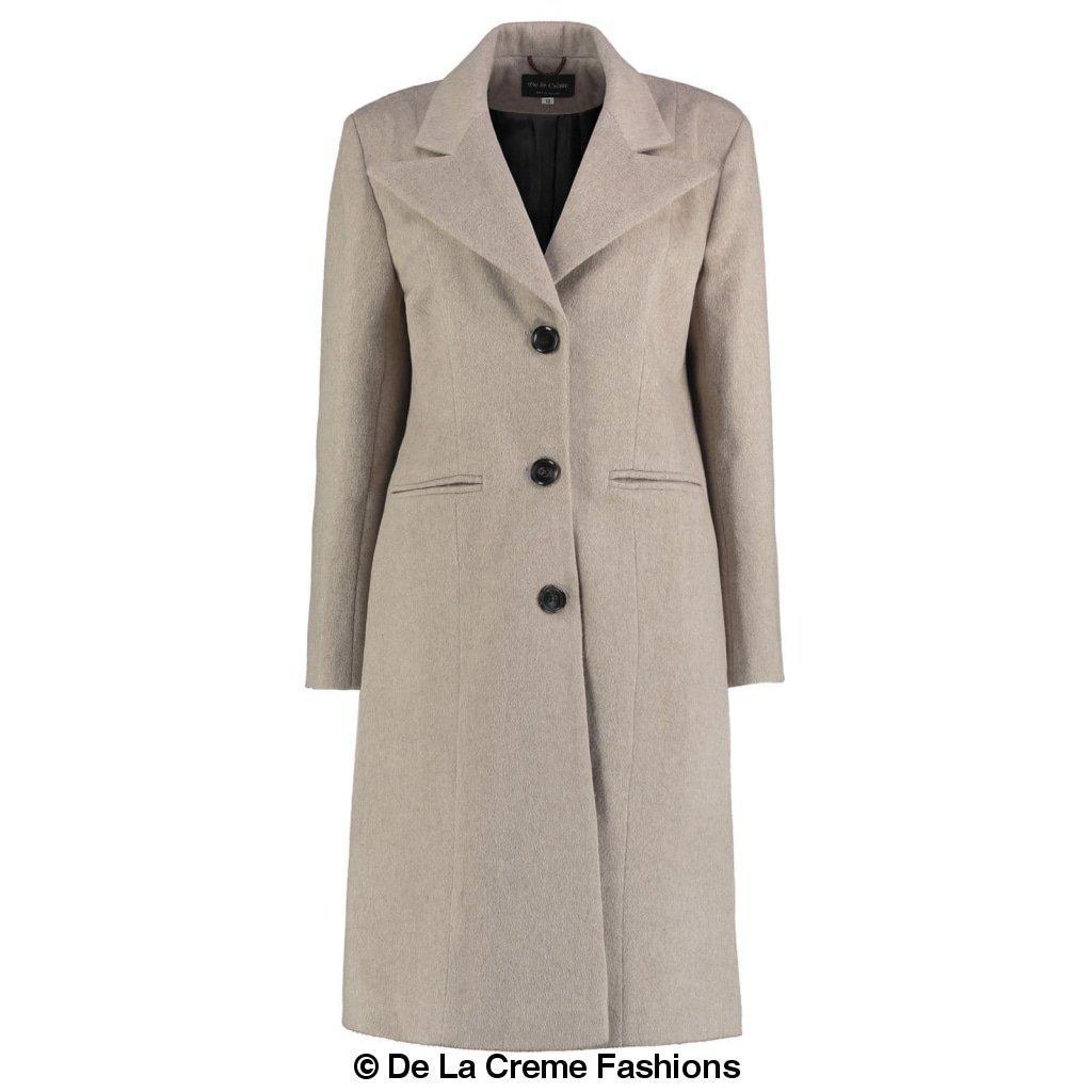 De La Creme - Women's Mohair Blend Longline Winter Coat | Rose Eleusis