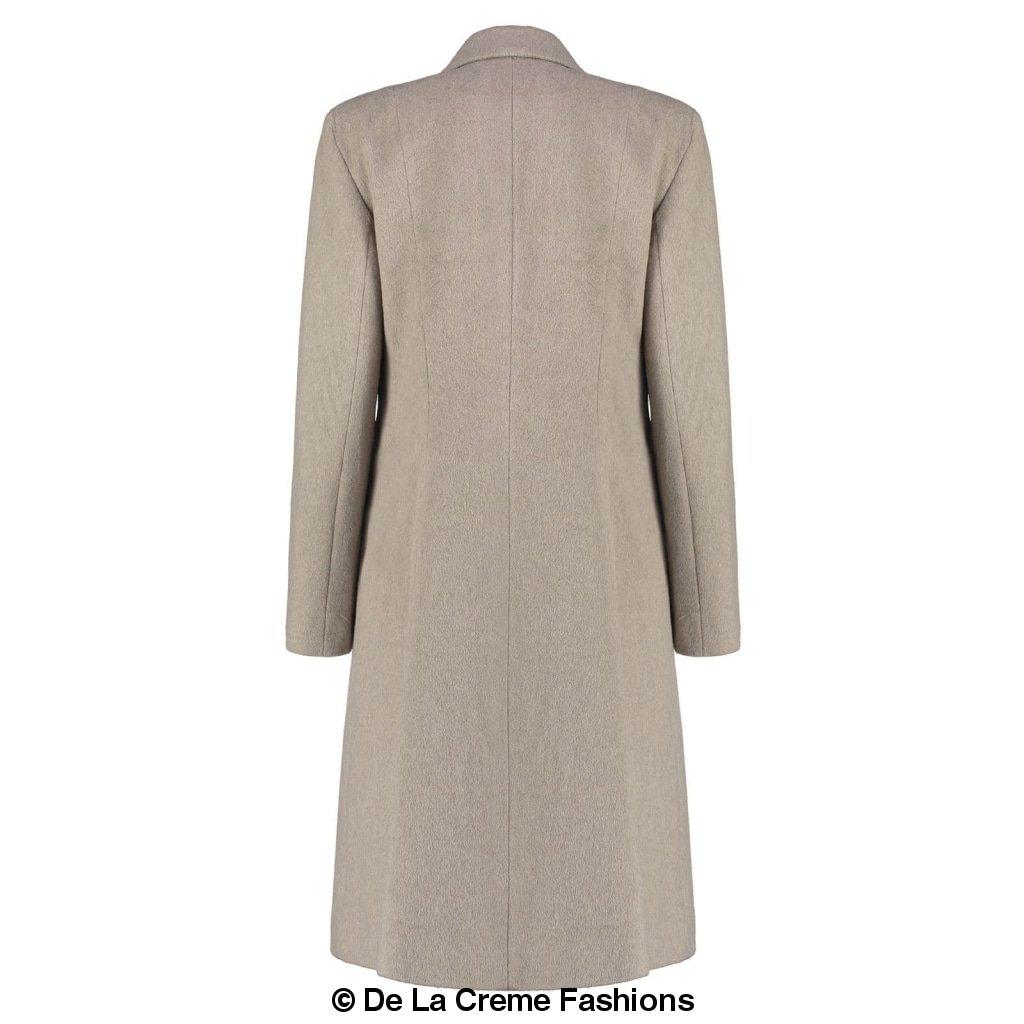 De La Creme - Women's Mohair Blend Longline Winter Coat | Rose Eleusis