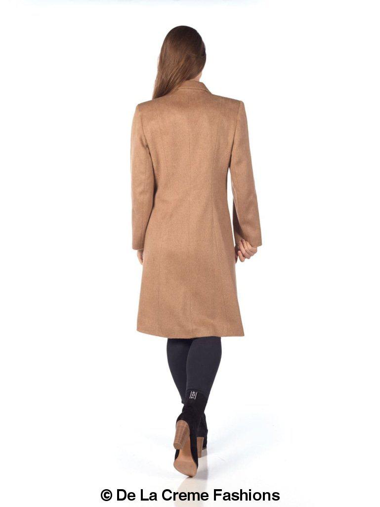 De La Creme - Women's Mohair Blend Longline Winter Coat | Rose Eleusis
