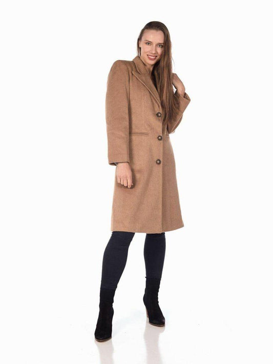De La Creme - Women's Mohair Blend Longline Winter Coat | Rose Eleusis