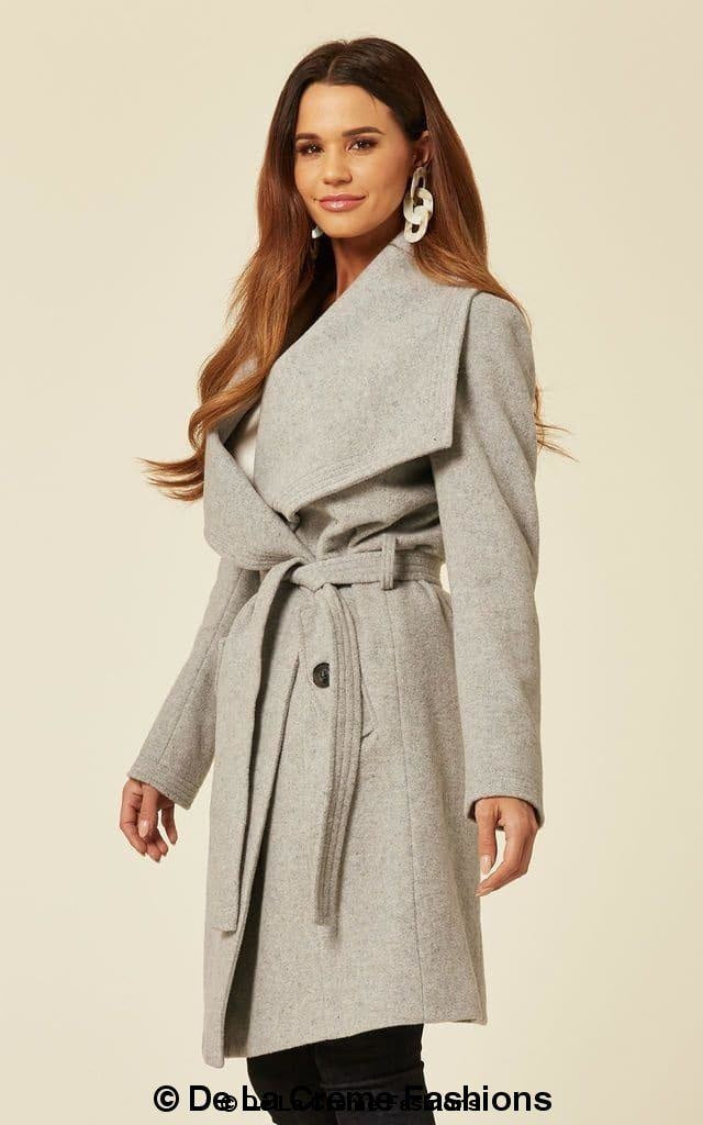 Wool Blend Large Lapel Duster Coat | Rose Eleusis