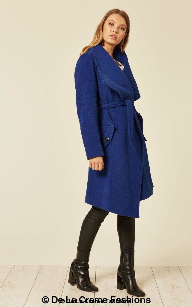 Wool Blend Large Lapel Duster Coat | Rose Eleusis