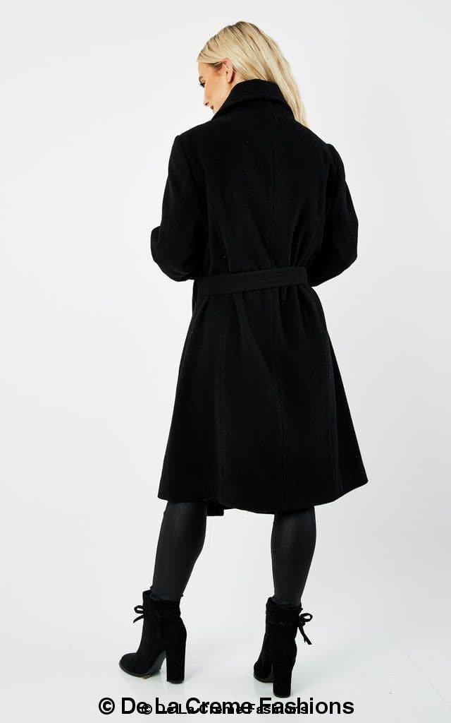 Wool Blend Large Lapel Duster Coat | Rose Eleusis