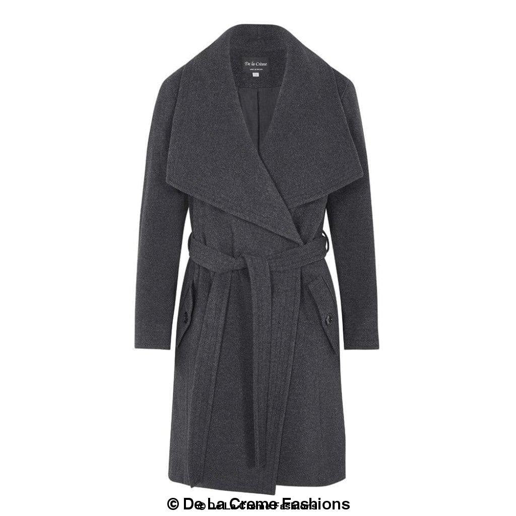Wool Blend Large Lapel Duster Coat | Rose Eleusis